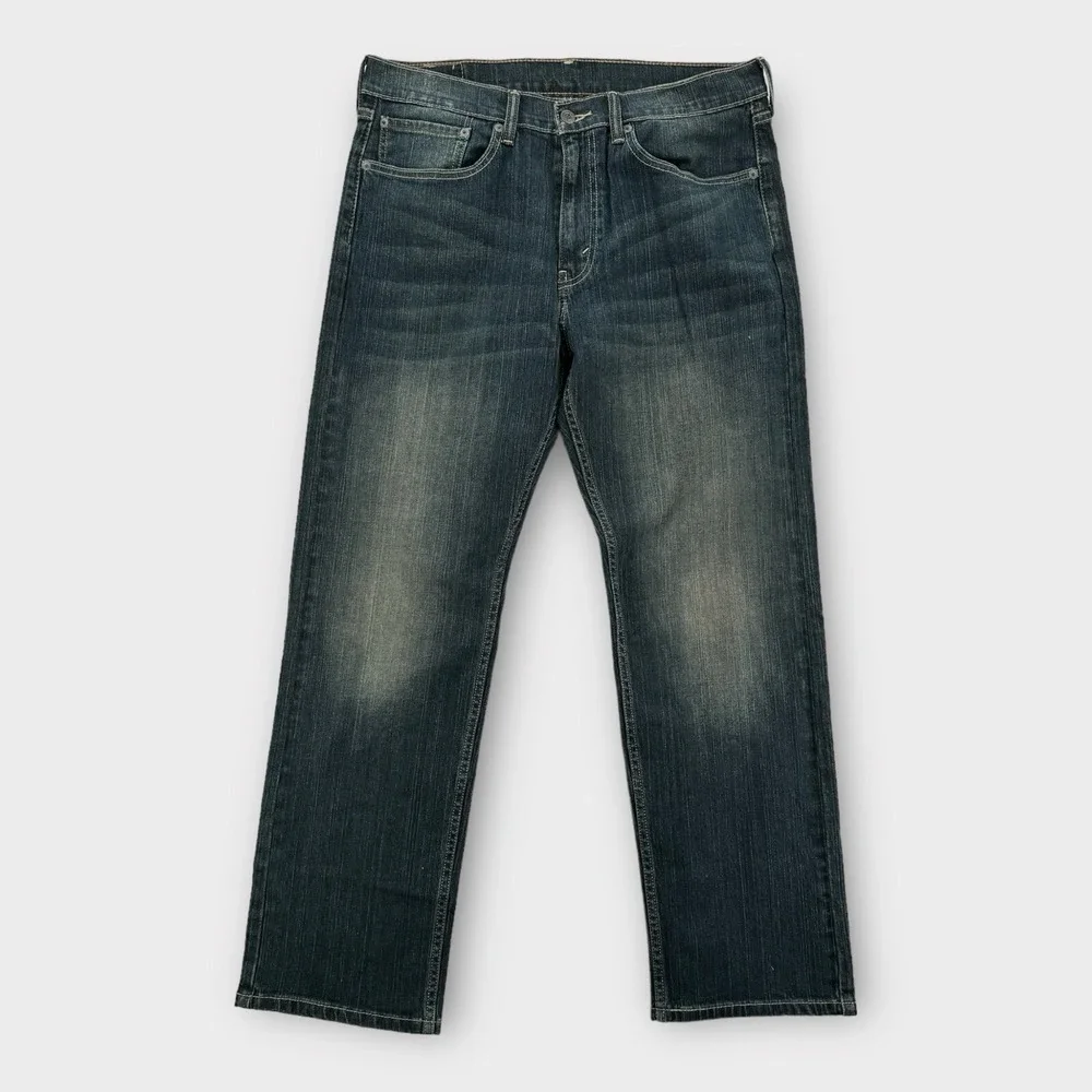 Levis Jeans Men 34x30 Blue 505‎ Regular Fit Straight Leg Light Wash Y2K VTG